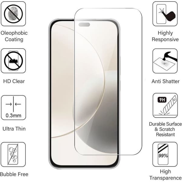 2x Härdat Glas för Honor 400 Lite, Transparent Skydd 9H Stötsäker Repfria Transparent