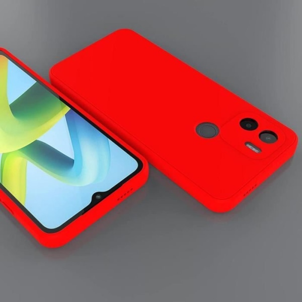 Fodral till Xiaomi Redmi A1+/A2+ (A1 Plus/A2 Plus) Rött silikonförstärkt skydd Röd