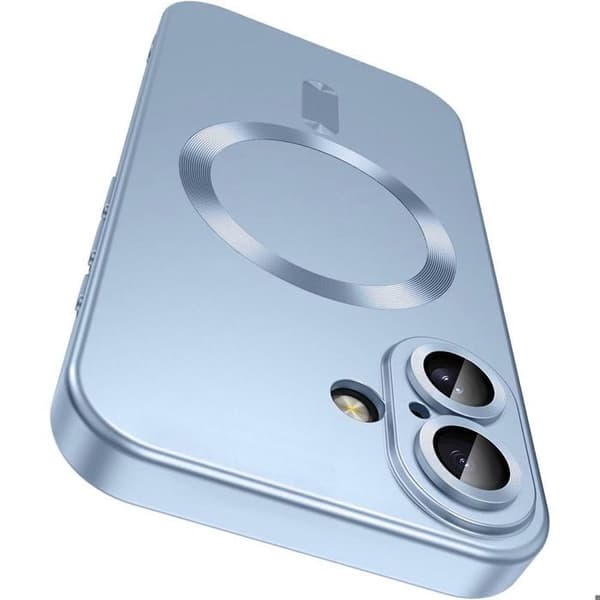 Skydds skal - E.F.Connection - för iPhone 17 - Mjuk Slim Silikon med Magnetring - Blå Blå