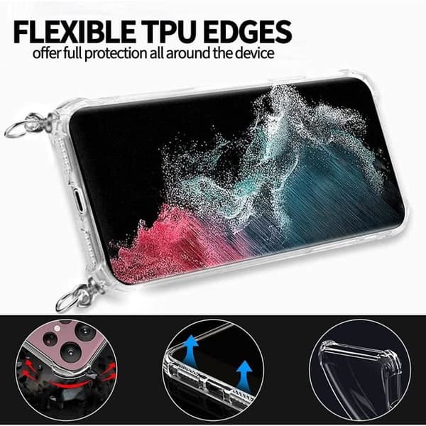 Skyddsfodral - E.F.CONNECTION - Xiaomi Mi 10 Lite - Flexibelt - Stötsäkert - Transparent-Rosa Transparent-rosa