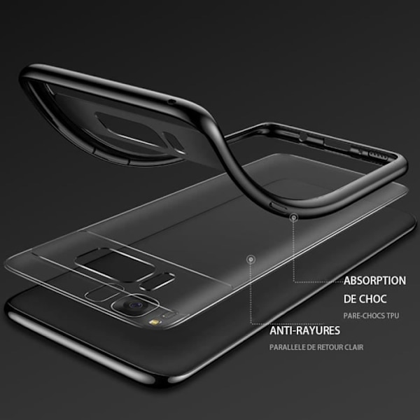 Skyddande Fodral - E.F.CONNECTION - Samsung Galaxy S8 Plus - Silikon - Stötsäker - Mörkblå Matt Mörkblå Matt
