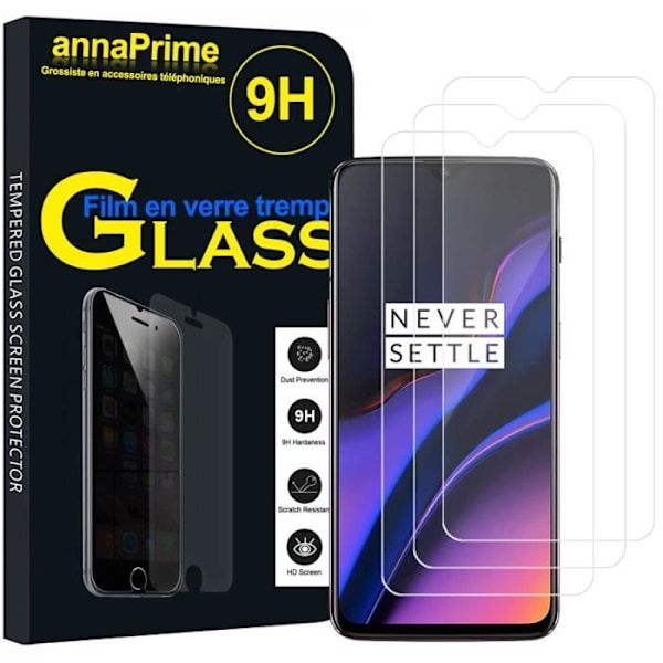 Skärmskyddsfilm - VCOMP - OnePlus 6T - Härdat Glas - Rep-resistant - Lätt installation