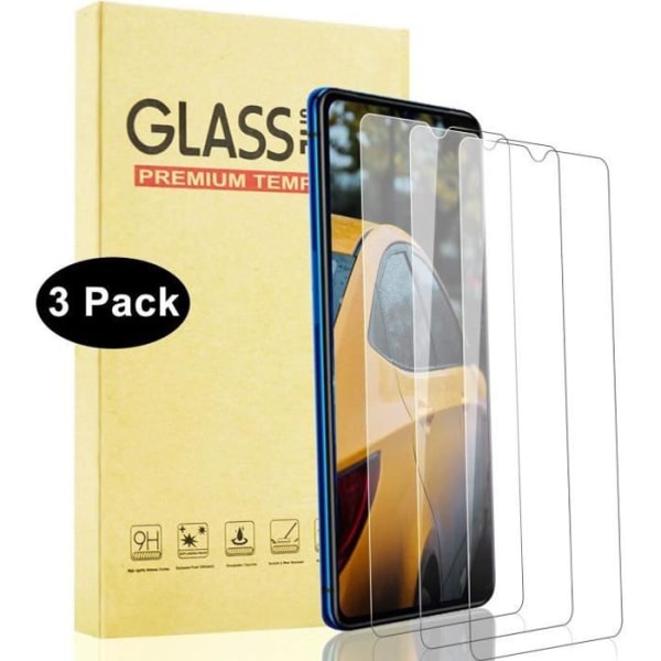 3 delar härdat glas för Realme X2 Pro skärmskydd, 9H hårdhet, bubbelfri, anti-fingeravtryck, hög