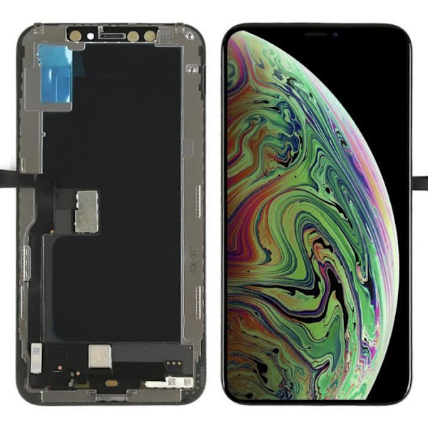 För iPhone XS LCD-skärm + svart pekglas