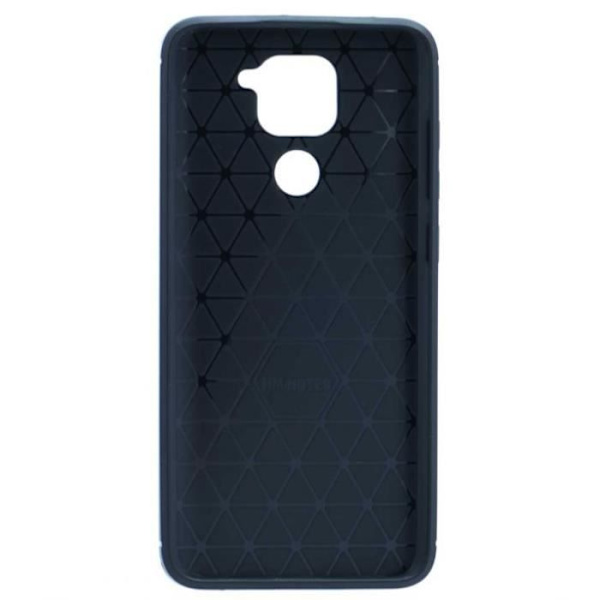 Flexibelt skal - Xiaomi - Redmi Note 9 - Svart - Borstat kolfiberutseende - Optimal skydd Svart