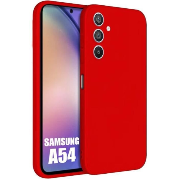 Silikonfodral till Samsung Galaxy A54 Stötsäker Röd Flexibel Hög kvalitet och motståndskraft