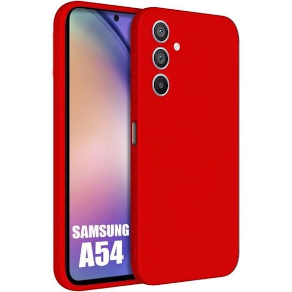 Silikonfodral till Samsung Galaxy A54 Stötsäker Röd Flexibel Hög kvalitet och motståndskraft Röd