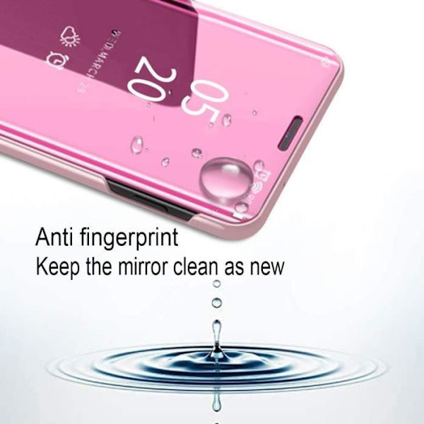 Xiaomi Redmi Note 9-fodral, spegel Clear View Smart Ultra-Tunnt skydd, 360° skyddande metallplätering Stötsäker Anti-Scratch ANQ