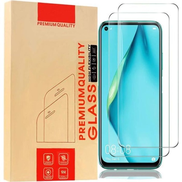 2-pack härdat glas för Huawei P40 lite 6,4" skärmskydd [Ultra-tunn] [Anti-Scratch] HD Clear Screen Protector