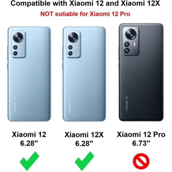 Xiaomi 12 / 12X (5G) fodral, med kameraskydd, förstärkta hörn, mjuk TPU stötfångare, stötsäker fodral, transparent