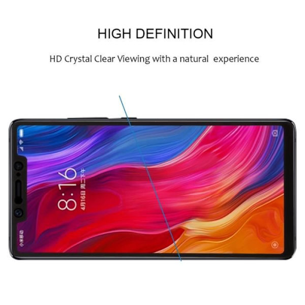 0,26 mm 9H 2,5D hærdet glasfilm til Xiaomi Mi 8 SE Sort Andet Svart