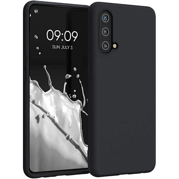Etui til One Plus Nord CE 5G (6,43") Blød silikone Sort Anti-Shock Præcis Cutting Sort Svart