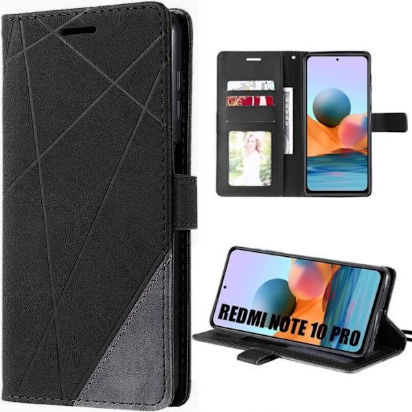 Fodral till Xiaomi Redmi Note 10 Pro Stötsäkert Soft Stripes Pattern Black Svart