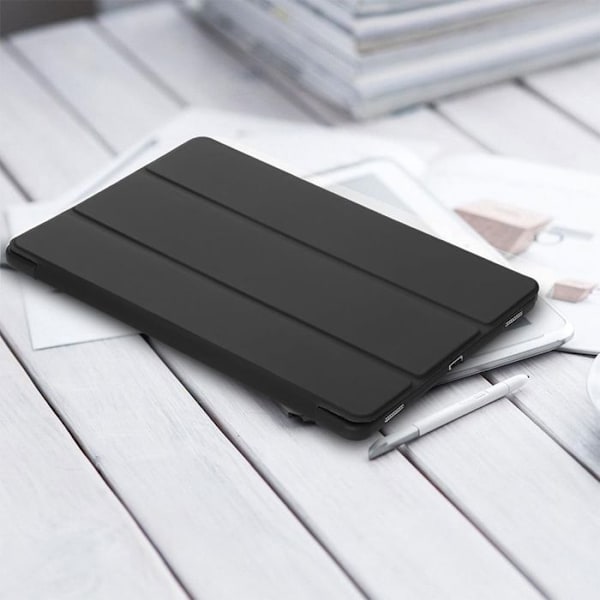 Coque för Samsung Galaxy Tab S9 FE / S10 FE - E.F.CONNECTION - Stötabsorberande - PU-läder - Mikrofiber - Svart Svart