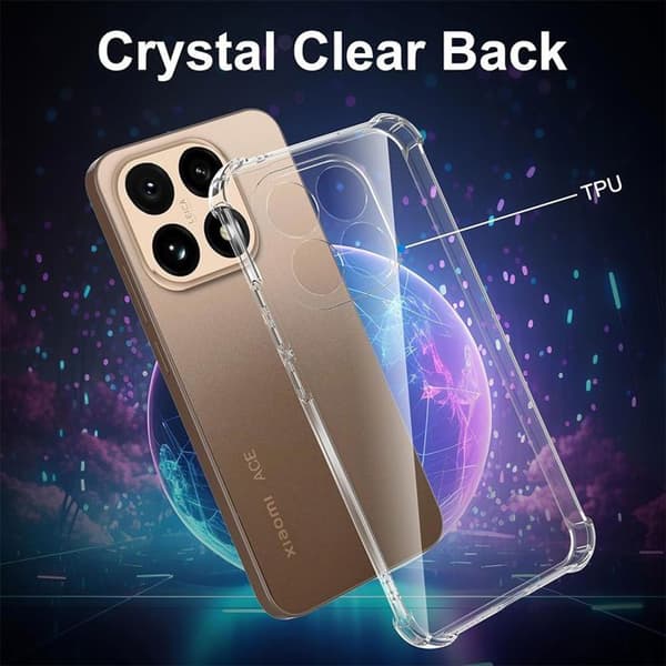 Skyddsskal - E.F.Connection - Xiaomi 15T - Stötresistent - Repfria - Ultra-Transparent Transparent
