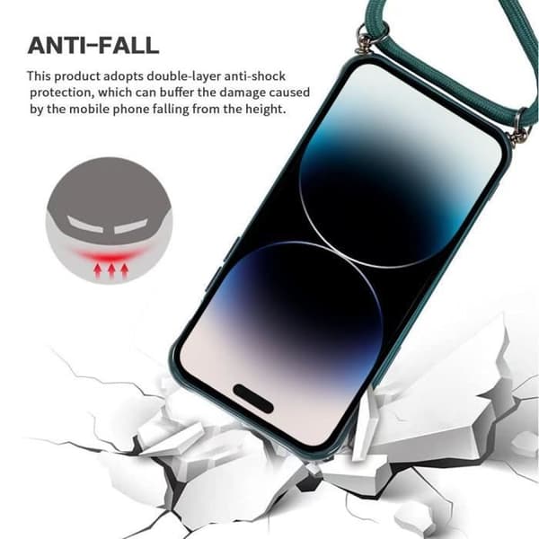 Coque för iPhone 14 Pro Max - E.F.CONNECTION - Semi-Transparent - Mörkgrön - Hård Skydd - TPU Silikon Nattgrönt