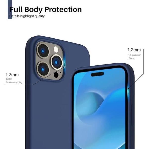 Ultratunt skal till iPhone 14 Pro i marinblått silikon