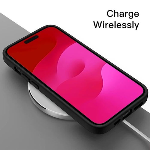 Fodral - E.F.CONNECTION - för iPhone 15 Pro - Slim - Stötsäker skydd - Silikon TPU Svart