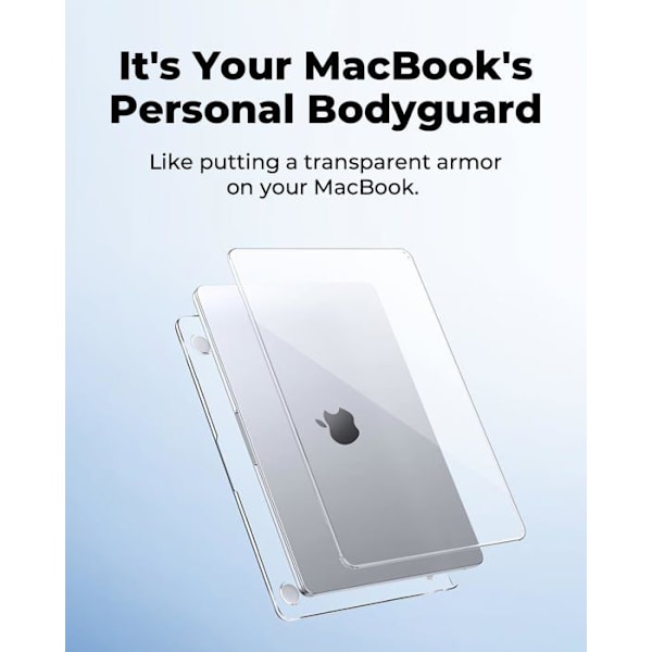 Coque Kompatibel med MacBook Air 13,6 Tommer M2 M3 M4 (A2681 A3113 A3240) 2025 2024 2022 Mac 13 Hard Case Färg: Klar Kristall