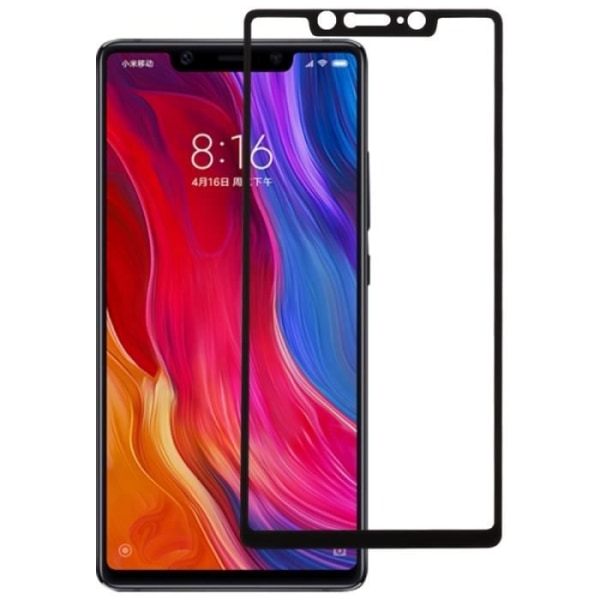 Härdat glasfilm - Xiaomi - Mi 8 SE - 0.26mm - 9H - Högupplöst skydd Svart