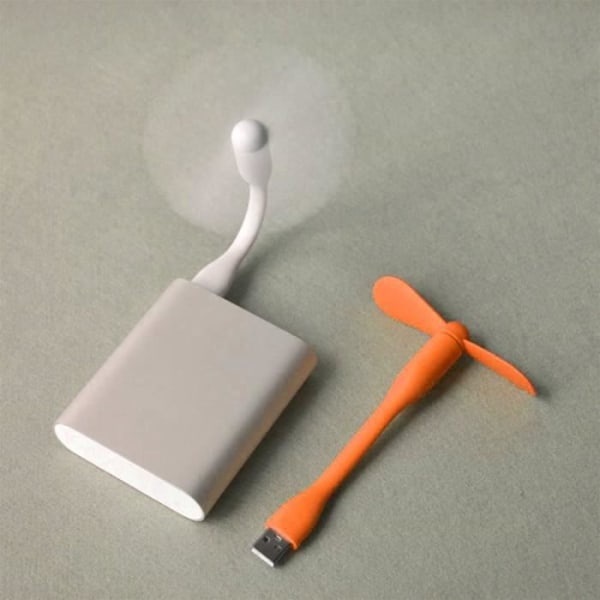 Mini Bærbar Ventilator - E.F.CONNECTION - Stille 25 dB - Orange Farve - USB - SøjlVentilator Orange
