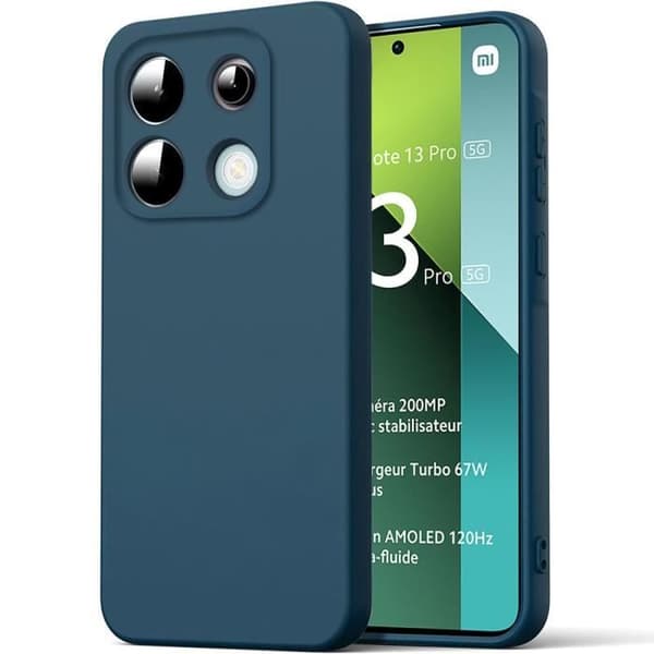 Coque - E.F.CONNECTION - för Xiaomi Redmi Note 13 Pro 5G - Ultra Slim - Stöttålig - Repfria marinblå