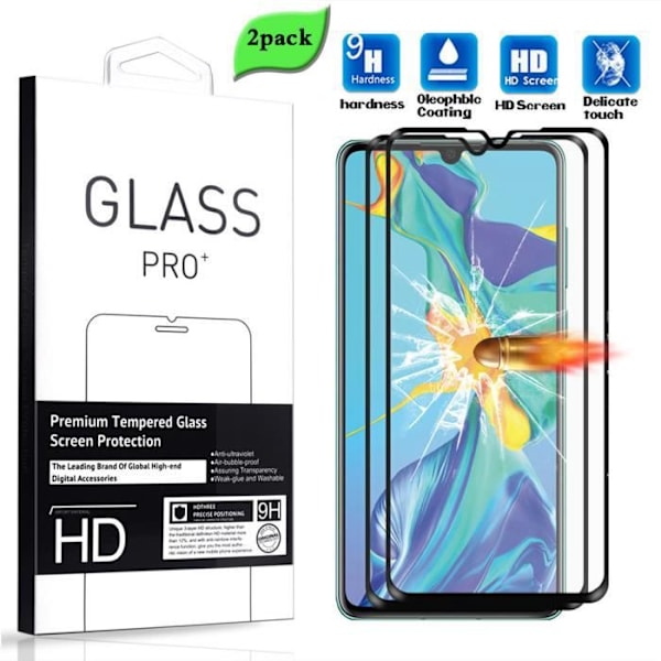 [2 Pack] Huawei P30 (6,1") hærdet glas, fuld beskyttende film skærmbeskytter