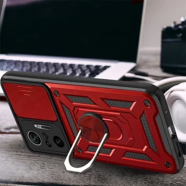 Coque - Xiaomi - Redmi Note 12 - Röd - Stötresistent - 2 Härdat Glas Röd