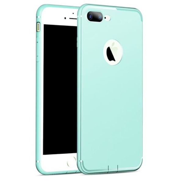 Fodral för iPhone 7Plus - E.F.CONNECTION - Silikon Matte - Stötresistent - Rep-skydd - Gratis väska Turkos