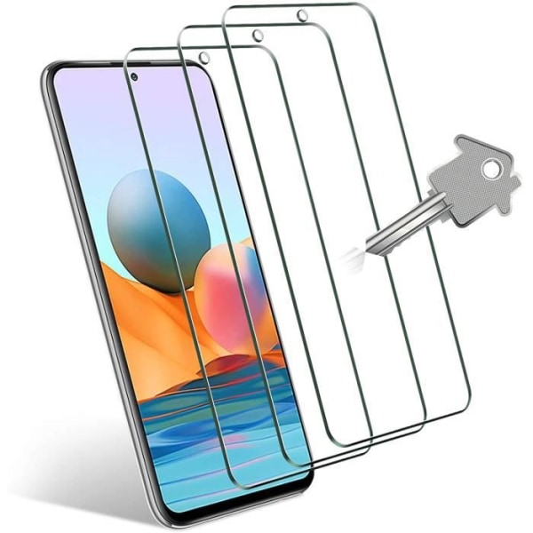 3-pack Xiaomi Redmi Note 9 Pro Max härdat glas, spricksäker skärmskydd i härdat glas