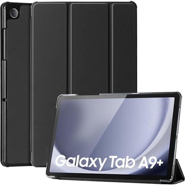 Fodral för Samsung Galaxy Tab A9+ - MÄRKE - A9 Plus - Stötresistent - Ställning för Sleep-Wake - Svart Svart