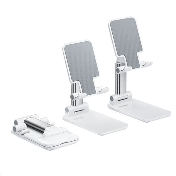 Lazy Foldable Telescopic Desktop Stand Mobiltelefonhållare (Vit)