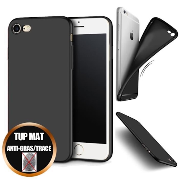 Stöttålig Skal - E.F.CONNECTION - för iPhone 6S Plus/6 Plus - Mjuk TPU - Matt Yta - Ultra Tunn - Svart Svart
