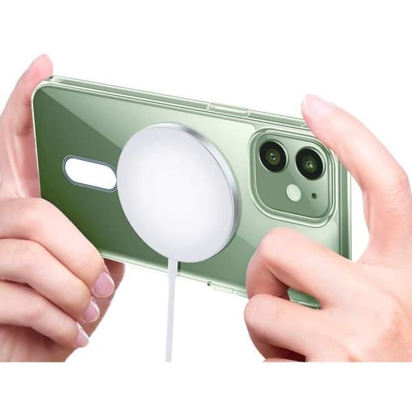 Skyddsskal - för iPhone 12 - Transparent - Stötresistent - Hård Magnetisk Transparent