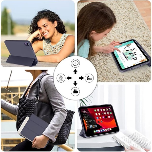Skal för iPad Air 11 Tum - MÄRKE - Modell - Slim Skydd - Stöd Funktion - Lila Lila