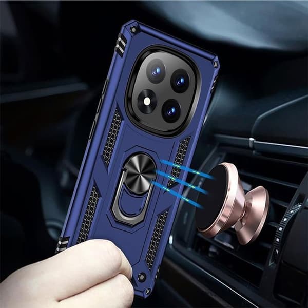 Coque - E.F.CONNECTION - För Xiaomi Redmi Note 14 Pro Plus 5G - Marinblå - Stötsäker - 2 Härdade Glas marinblå