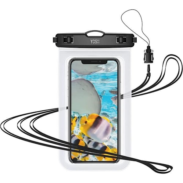 Vandtæt smartphonetaske [IPX8] Vandtæt telefontaske, universal smartphone vandtæt etui til iPhone 13 12 11 XS XR [i3363] C-Transparent