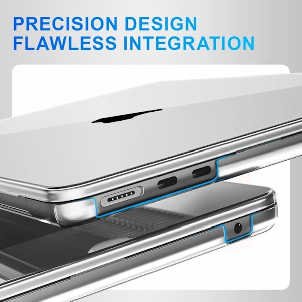 Coque Kompatibel med MacBook Air 13.6 Tommer M4 M3 M2 2025-2022 Udgivelse A3240 A3113 A2681, Beskyttelseshylster Hård Skal Färg: Klar Kristall