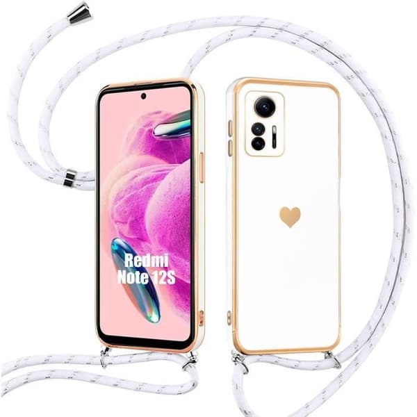 Coque - Xiaomi - Redmi Note 12S - Stöttålig - Silikon - Mönster Hjärta Vit