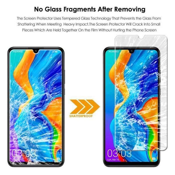 Härdat glas Huawei P30 Lite, härdat glas skärmskydd för Huawei P30 Lite glasskydd Huawei P30 Lite