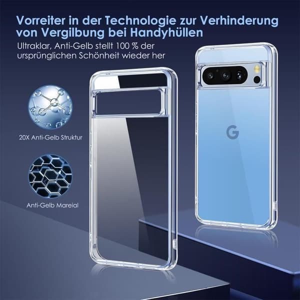 Coque - för Google Pixel 8 Pro - Transparent Silikon - Ultra Slim - Halkfri Transparent