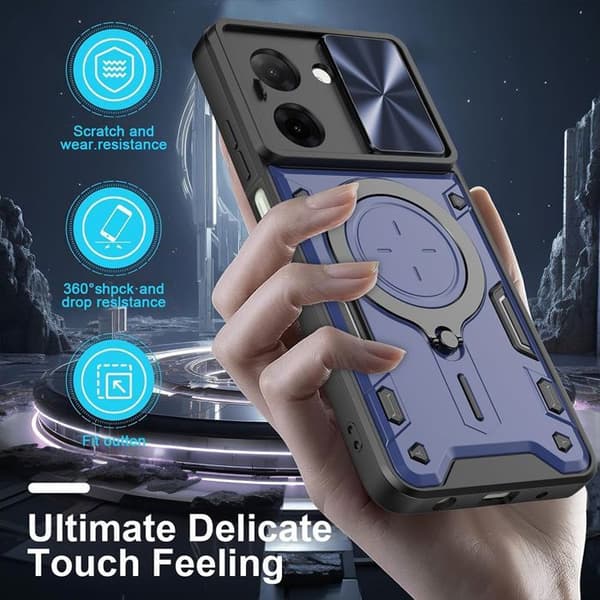 Skyddsskåpa - E.F.CONNECTION - För Xiaomi Redmi A5 - Stötsäker - Rep-skydd - Styv Mörkblå marinblå