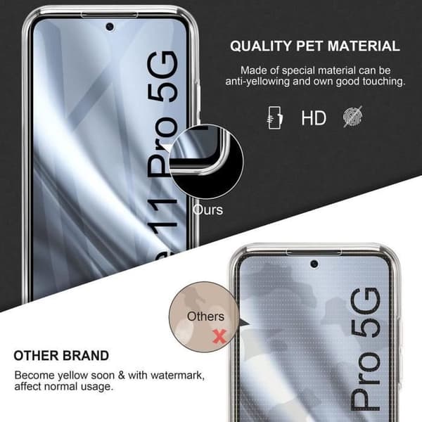 Coque 360 - Redmi Note 11 Pro - Helt skydd - Transparent - Semi-rigid - TPU+PC Transparent
