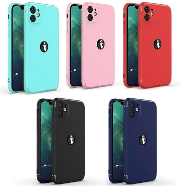 Skydd för iPhone 13 - E.F.CONNECTION - Mjuk - 5 färger - TPU-silikon - Flexibel Vit-Marinblå-Svart-Rosa-Röd-Grön