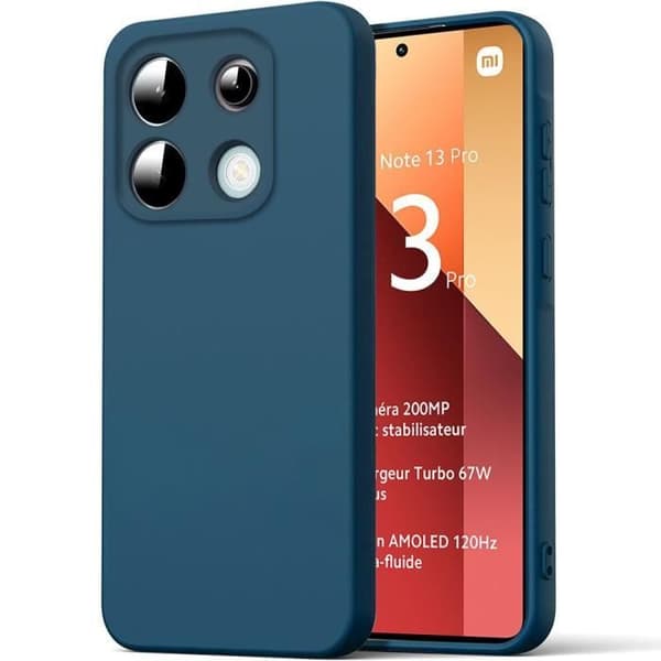 Coque - E.F.CONNECTION - för Xiaomi Redmi Note 13 Pro 4G - Ultralätt skydd - Flexibel - Matt effekt marinblå
