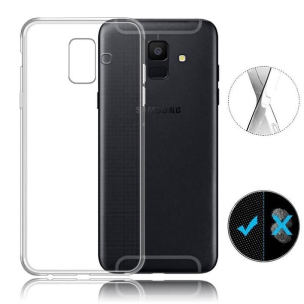 Cover til Samsung Galaxy A6 2018 Silikone stødsikker Anti-ridse Gennemsigtig Transparent