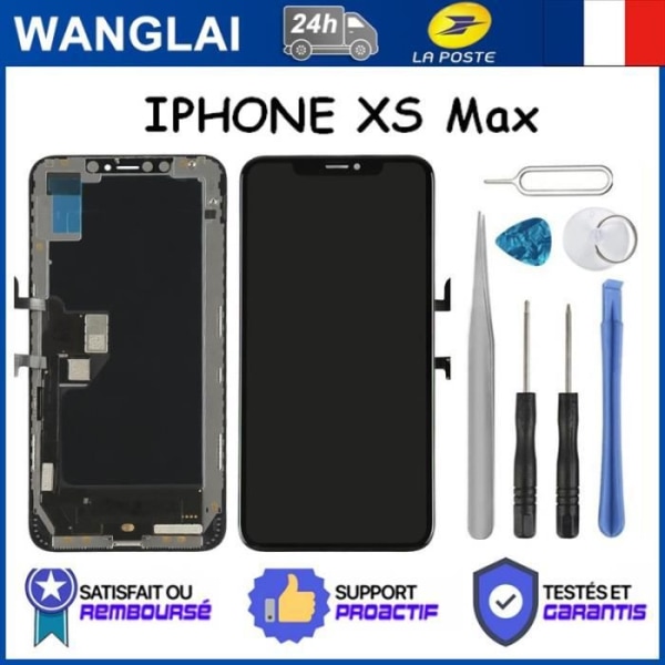 LCD skærm til IPhone XS Max LCD touch glas + SORT værktøjssæt