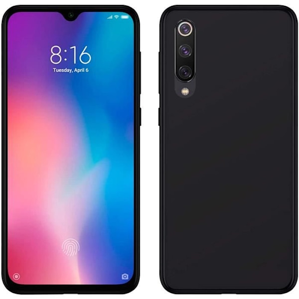 Härdat glas för Xiaomi Mi 9 svarta kanter och svart flexibelt skyddsskal med stylus Toproduits®