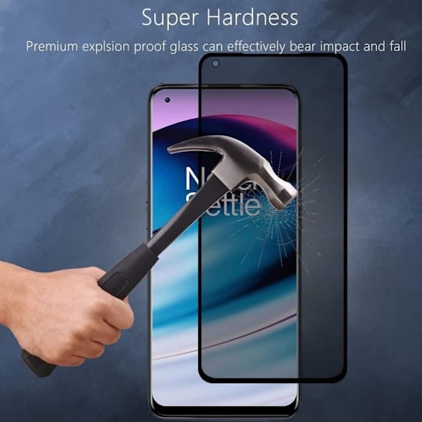 [2 styk] Anti-spion hærdet glas til OPPO Reno 6 Z 5G stødsikker beskyttelse Svart