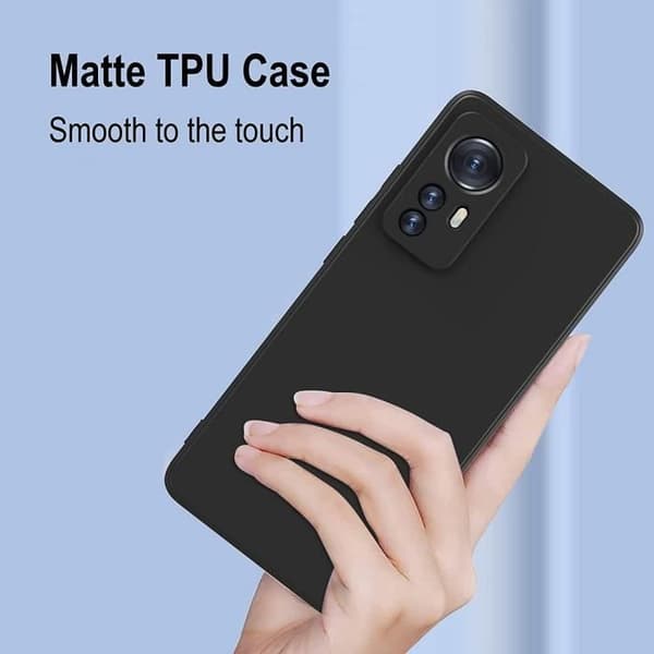 Coque - E.F.CONNECTION - För Xiaomi 12 Pro - Flexibel - Svart - Repåresistent - Stötsäker Svart
